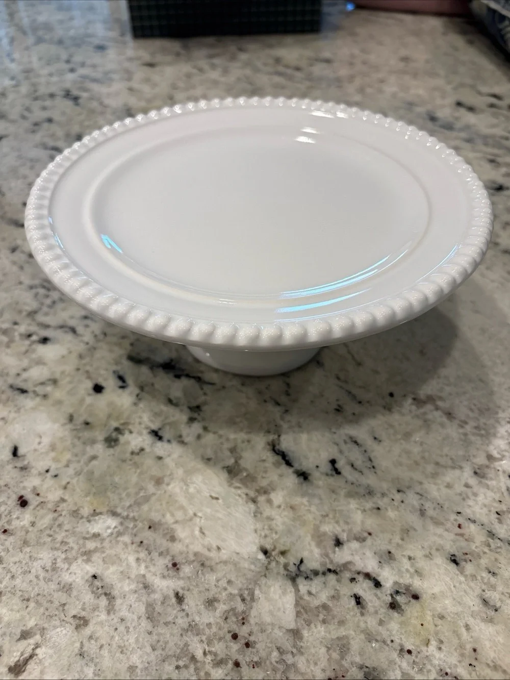 Ceriart Portuguese White Ceramic Pedestal Cake Stand -Elegant Home Dining Displa